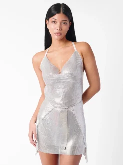 Adrianne Dress Chrome Silver