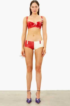Agnes Latex Shorts Gazpacho