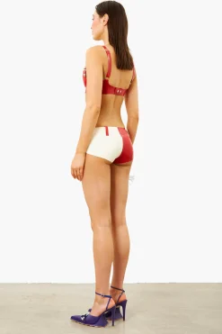 Agnes Latex Shorts Gazpacho