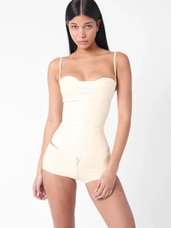 Agnes Latex Shorts White