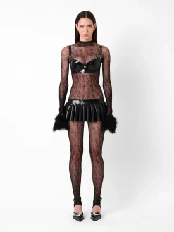 Calabria Latex Skirt Black