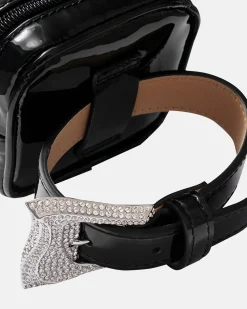 Haus Purse Patent Leather Black