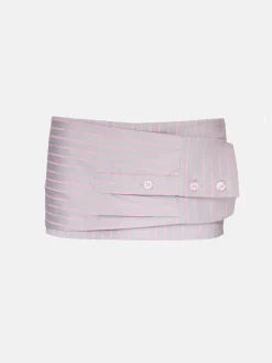 Liberty Skirt Grey/Pink Pinstripe