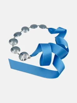 Nuclear Bow Necklace Baby Blue