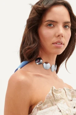 Nuclear Bow Necklace Baby Blue