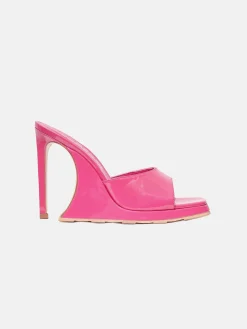 Ursula Mules Patent Leather Harlot Pink