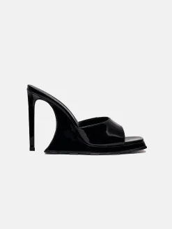 Ursula Mules Patent Leather Black